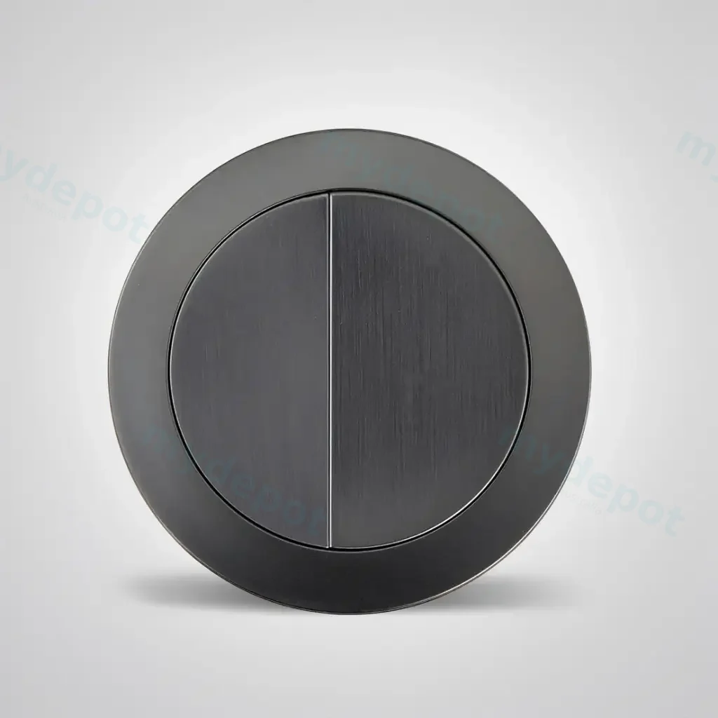BTW Cistern Gun Metal Round Button