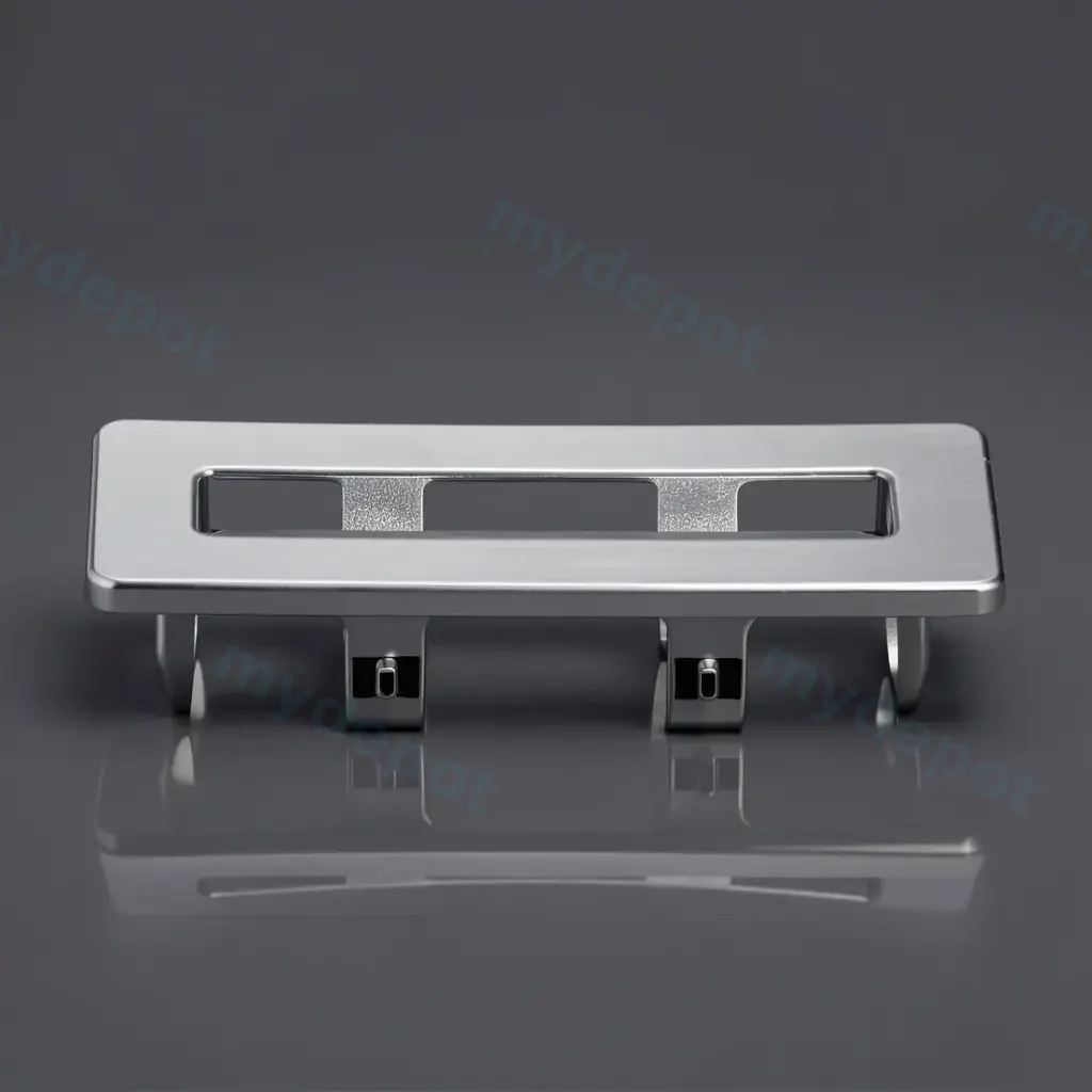 Basin Overflow Cover - Square Chrome