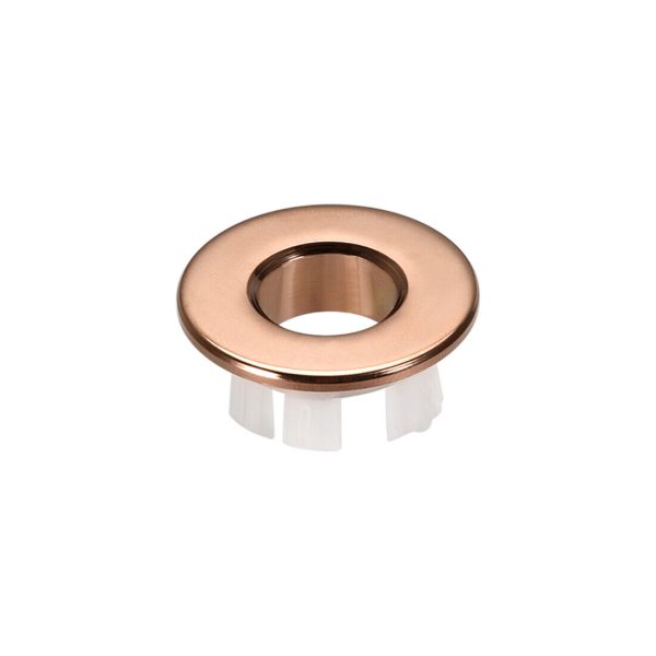 Basin Overflow Cover-Round Rose Gold