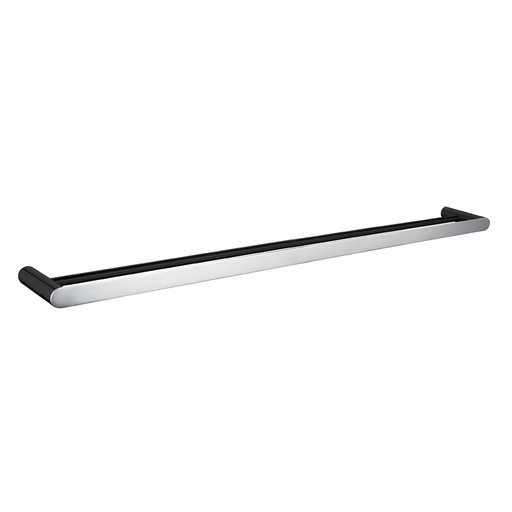 [40901] Bellino Chrome & Matte Black 800mm Double Towel Rail