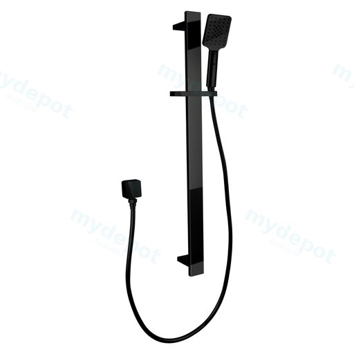 [40957] Bellino High Gloss Black Sliding Shower Rail(ABS Handheld Shower)
