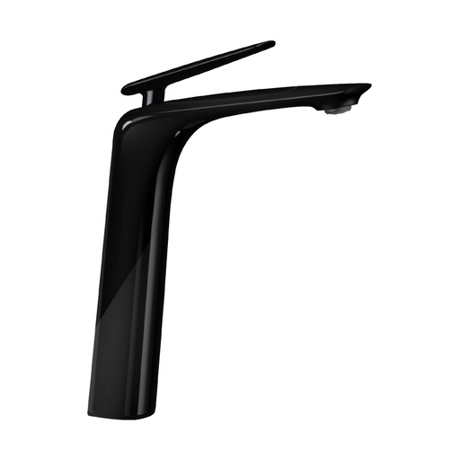 [40953] Bellino High Gloss Black Tall Basin Mixer