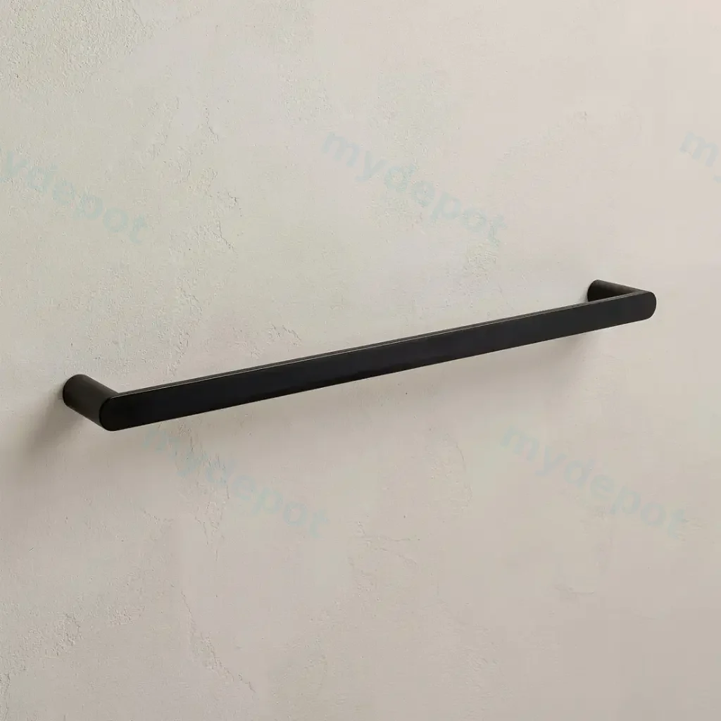 Bellino Matte Black 600mm Single Towel Rail