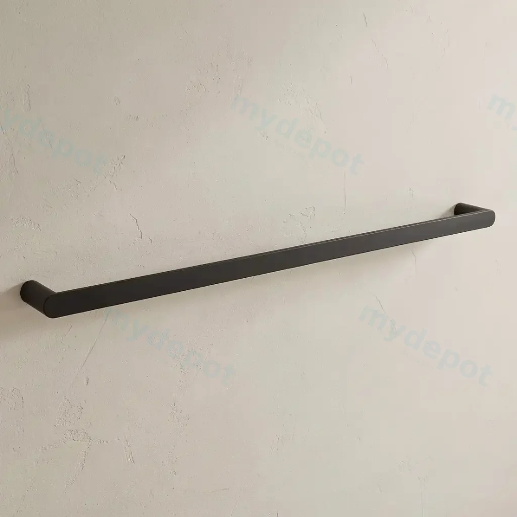 Bellino Matte Black 800mm Single Towel Rail