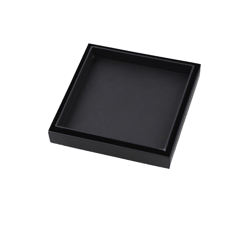 Black Shower Grate Floor Waste Drain Smart Insert Tile 120*120mm