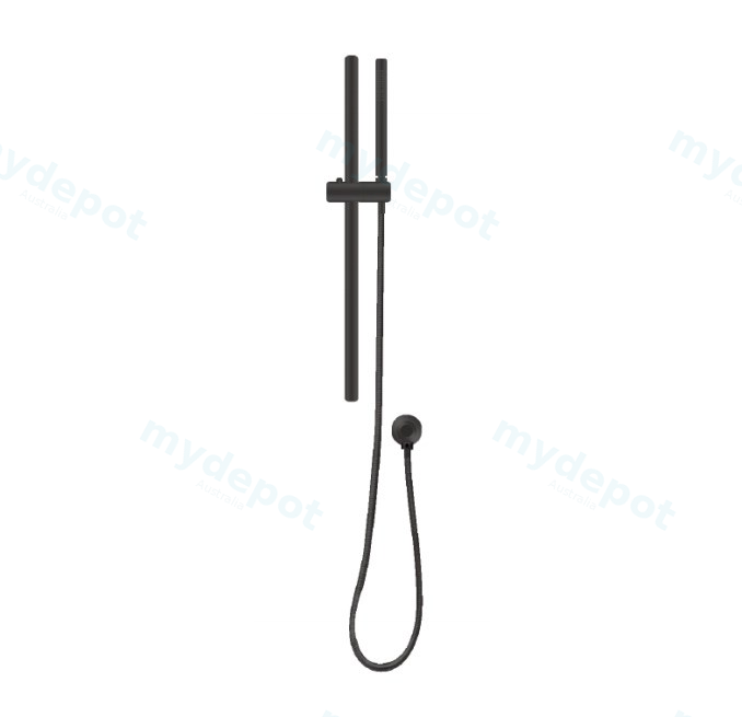 Black Shower Rail With Handheld Shower