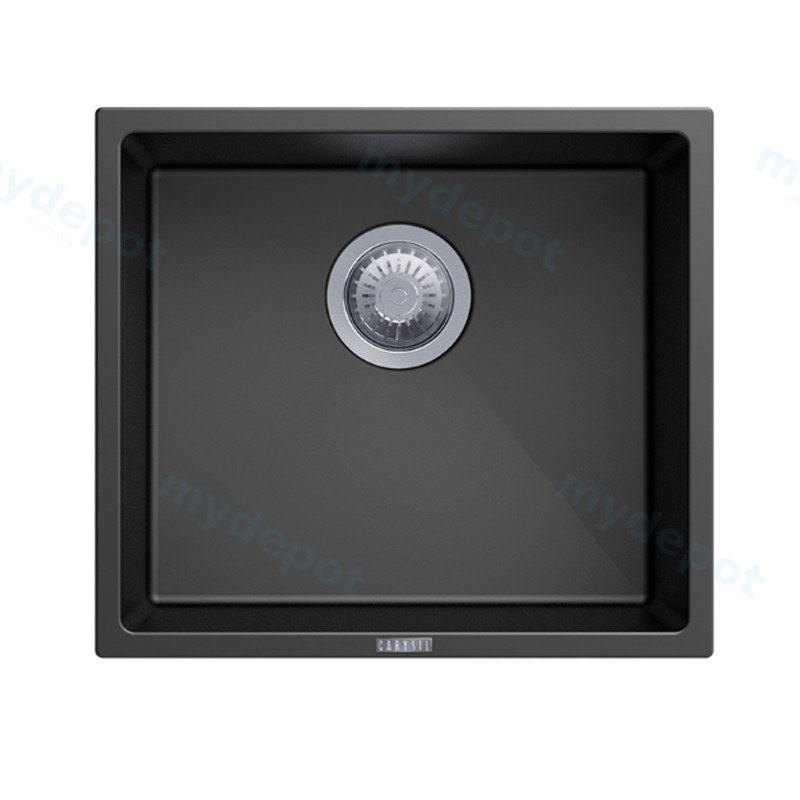 [40539] Carysil Magic Salsa Black Single Bowl Granite Kitchen Sink 457*406mm
