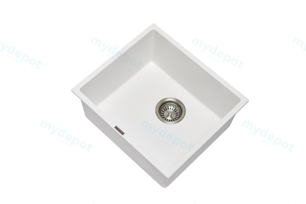 Carysil Magic Salsa White Single Bowl Granite Kitchen Sink 457*406mm