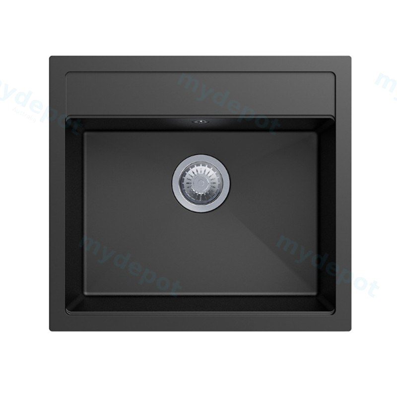 Carysil Waltz Black Single Bowl Granite Kitchen Sink 560*510mm