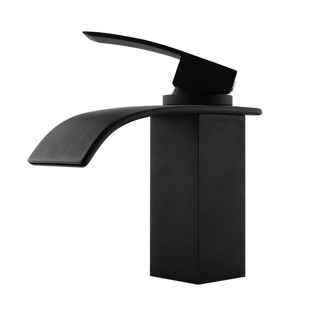 [40217] Casa Waterfall Matt Black Basin Mixer