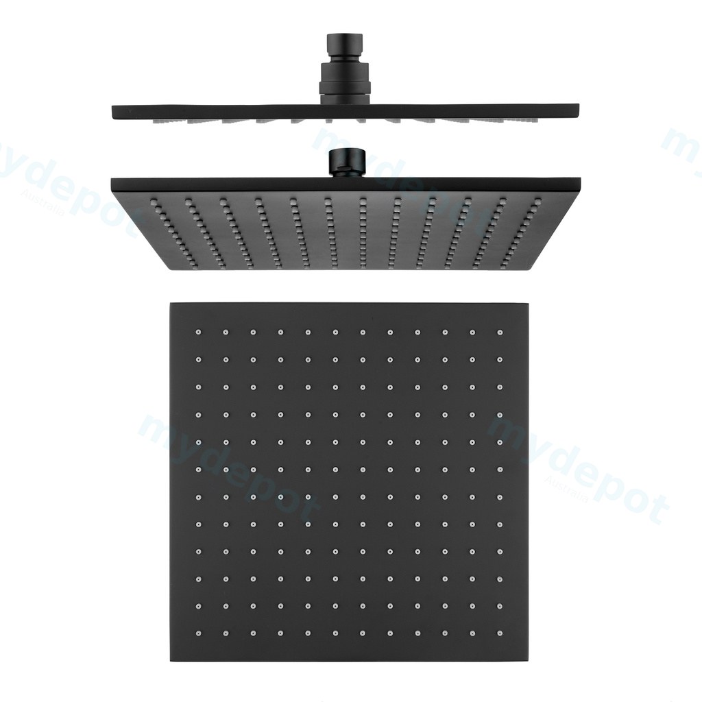 Cavallo 10″ Matte Black Soild Brass Shower Head