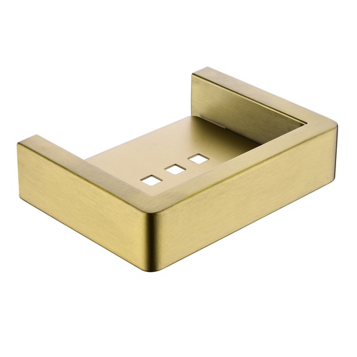 [41022] Cavallo Brushed Yellow Gold Soap Dish Holder