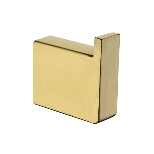 [41023] Cavallo Brushed Yellow Gold Square Robe Hook