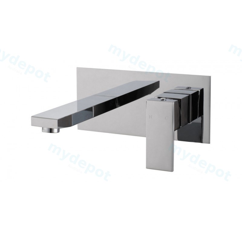 [40970] Cavallo Chrome Bathtub/Basin Wall Mixer With Spout