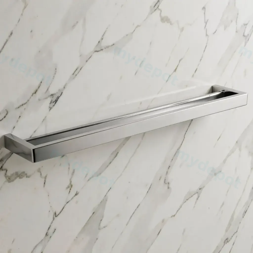 Cavallo Chrome Square Double Towel Rail 800mm