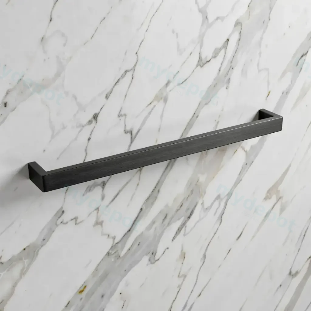 [41045] Cavallo Gun Metal Grey Square Single Towel Rail 600mm