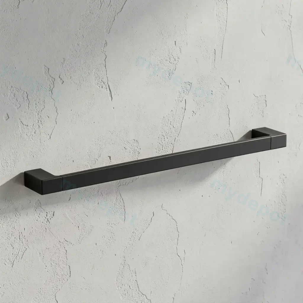 Ceram Single Towel Rail 600 mm(Matt Black)