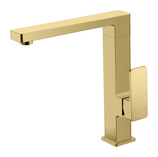 Ceram Sink Mixer(Brushed Gold)