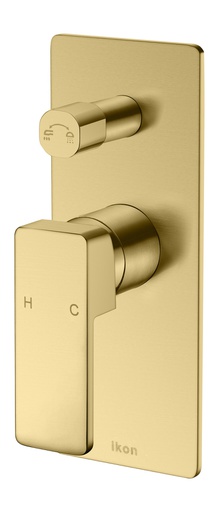 Ceram Wall Mixer with Diverter(Brushed Gold)