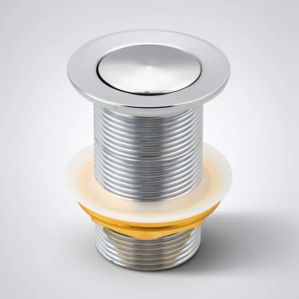 Chrome 32/40mm Solid Brass Basin Pop Up Waste with NO Overflow