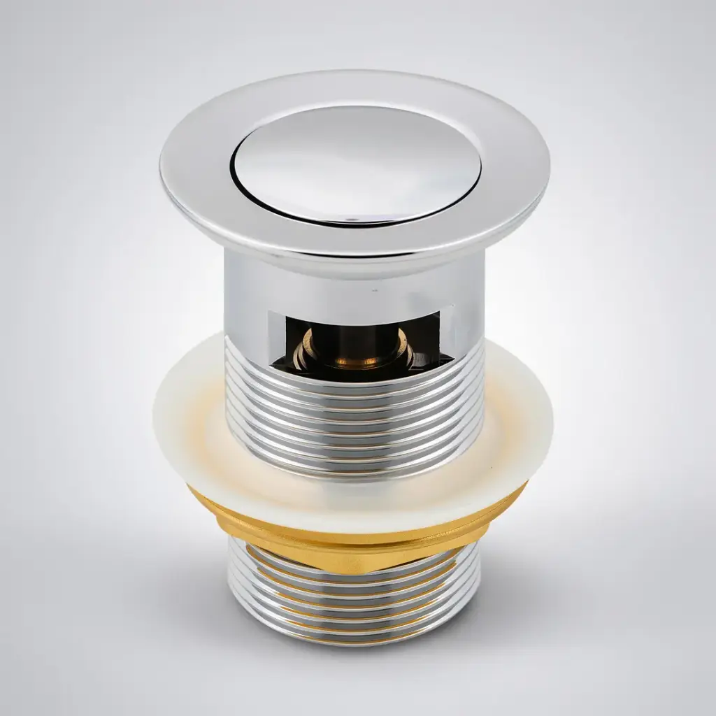 Chrome 32/40mm Solid Brass Basin Pop Up Waste with Overflow