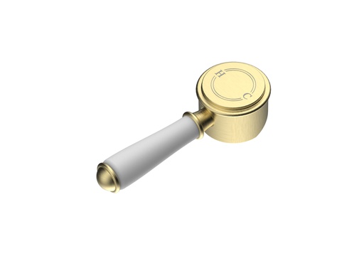 Clasico Ceramic Handle for Wall Mixer in Brushed Gold
