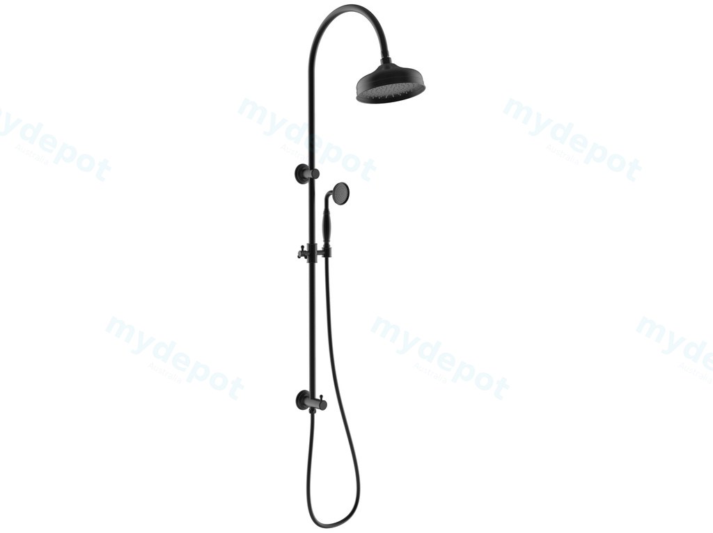 [44225] Clasico Combination Shower Set in Matt Black