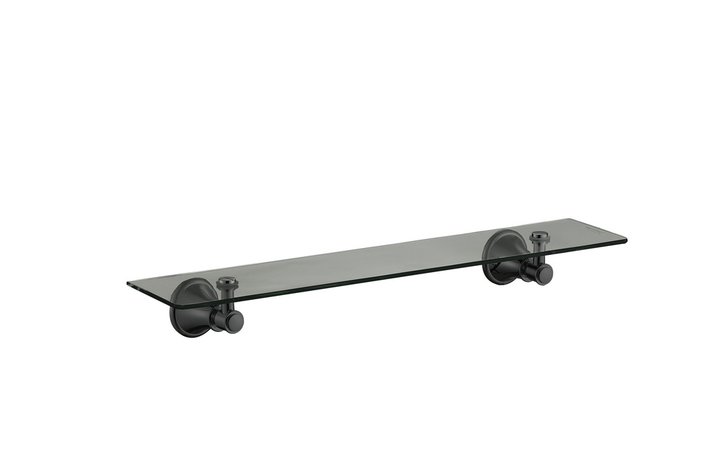 Clasico Glass Shelf in Matt Black
