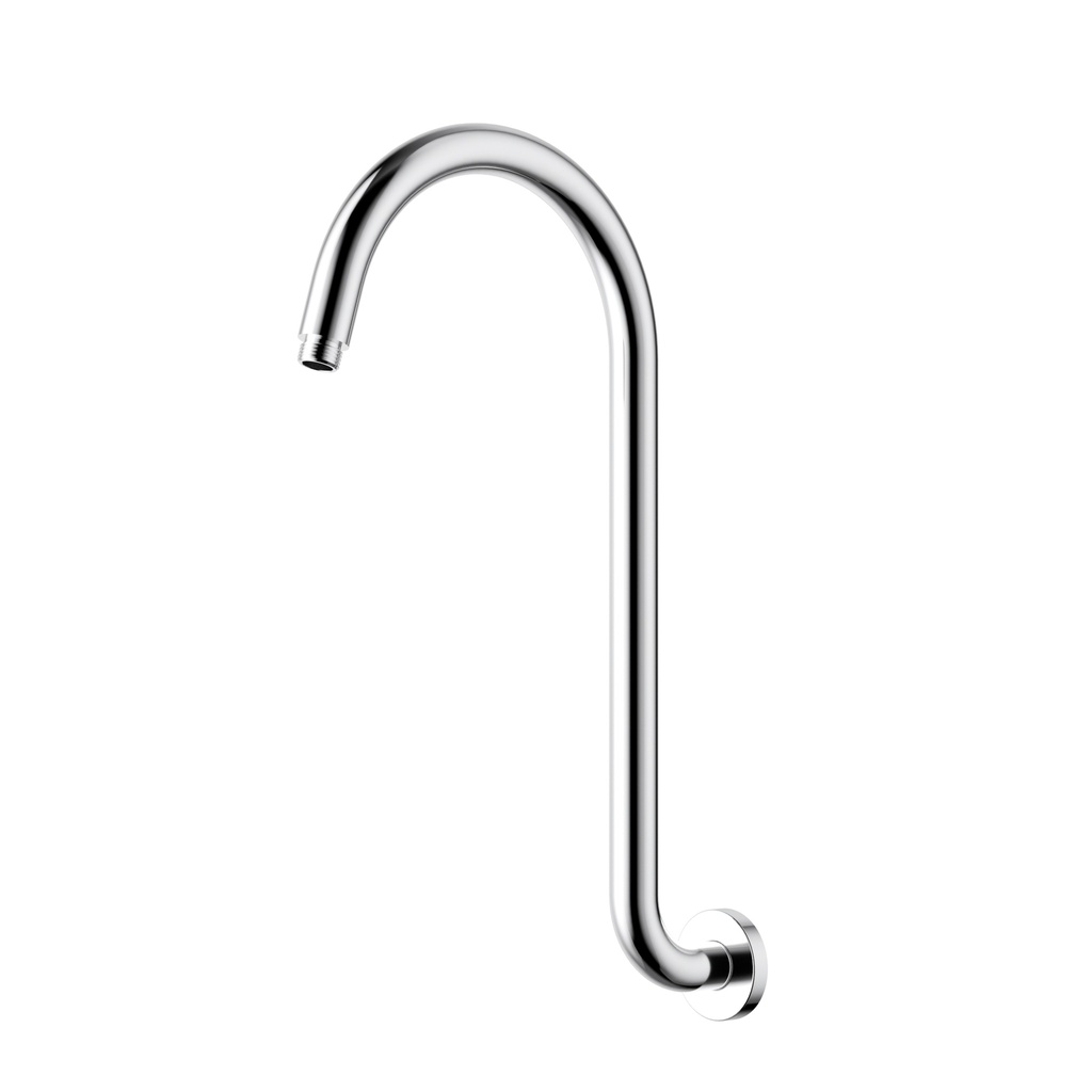 Clasico Gooseneck Shower Arm High Rise Chrome