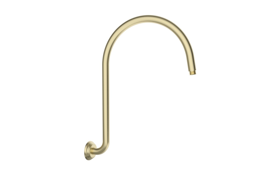 Clasico High-rise Shower Arm In Brushed Gold