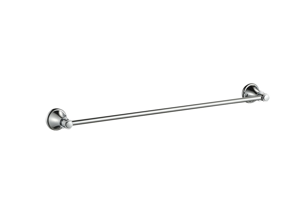 Clasico Single Towel Rail 600mm in Brushed Nickel