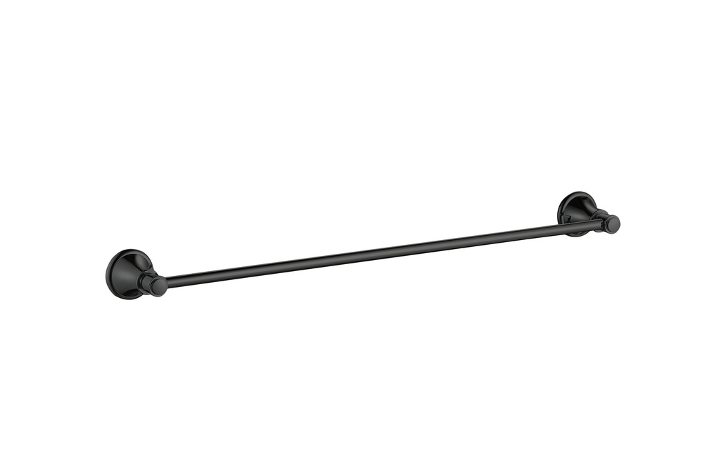 Clasico Single Towel Rail 600mm in Matt Black
