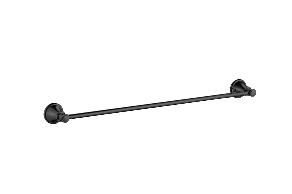 Clasico Single Towel Rail 800mm in Matt Black
