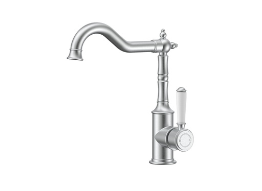 Clasico Sink Mixer Ceramic handle in Brushed Nickel