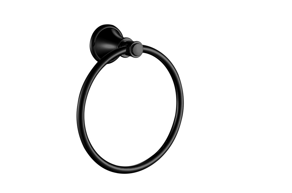 Clasico Towel Ring in Matt Black