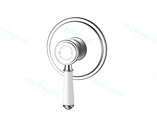 [44266] Clasico Wall Mixer Trim Kits Ceramic handle Chrome
