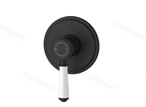 [44269] Clasico Wall Mixer Trim Kits Ceramic handle in Matt Black