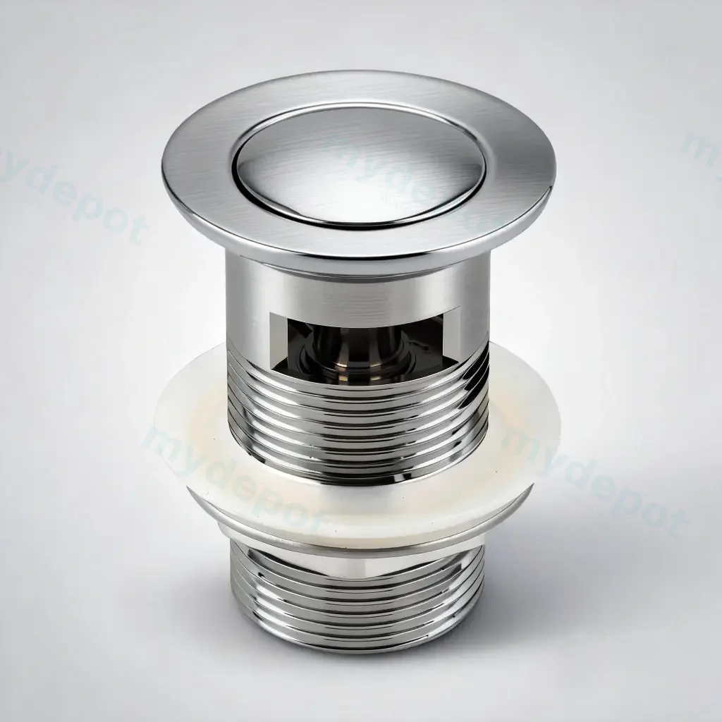 [70066/SPW32BN] Coco Brushed Nickel Solid 32mm Pop Up Waste With Overflow