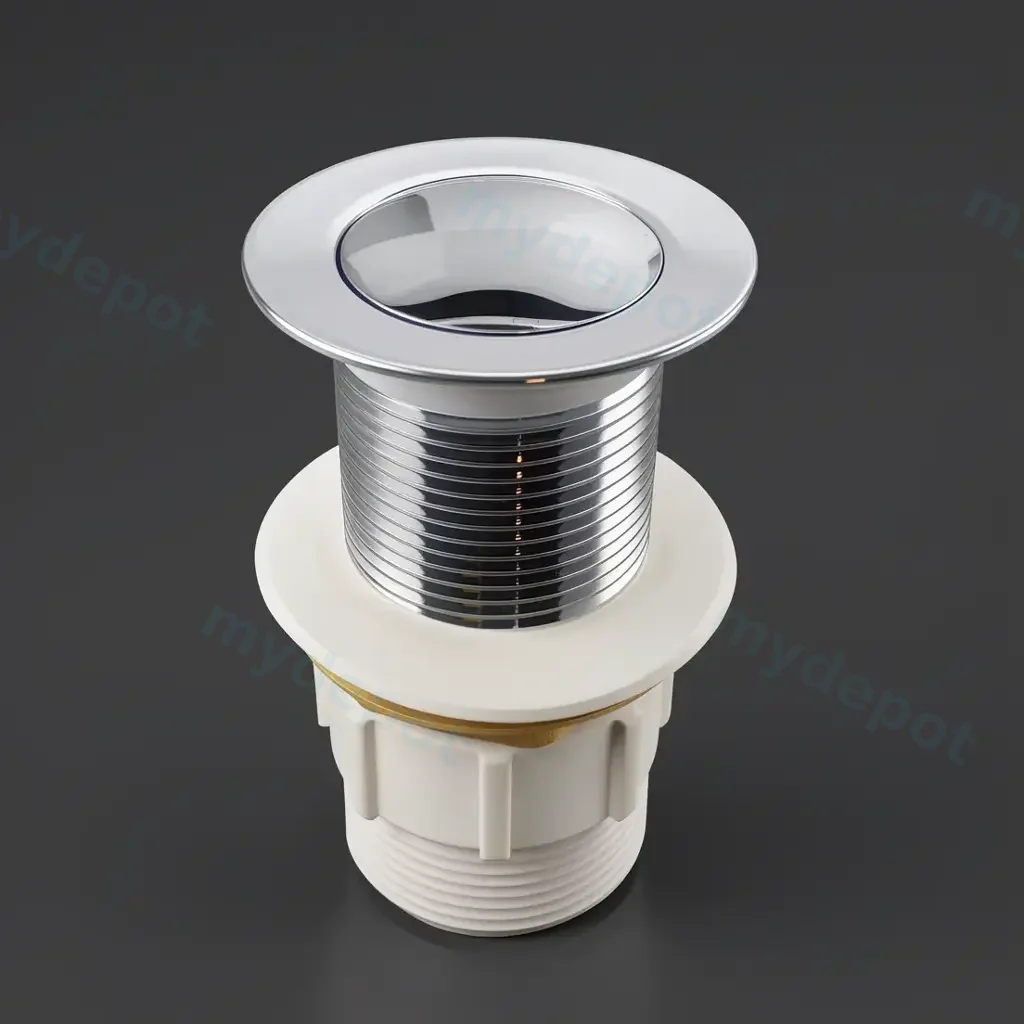 [70070/SPW32C-NF] Coco Chrome 32mm Solid Pop Up Waste Non Overflow Plug Waste
