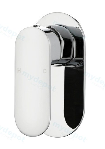 Cora Ellipse Handle Chrome Wall Mixer Lead Free