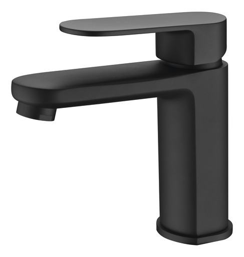 Cora Ellipse Handle Matt Black Basin Mixer Lead Free