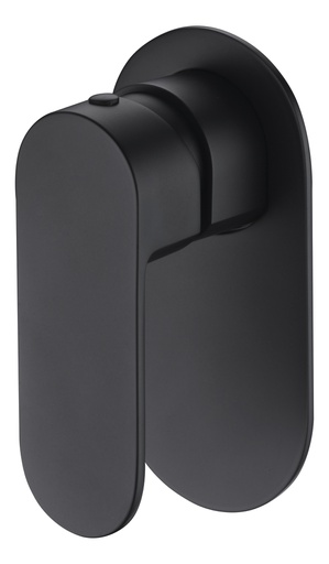 Cora Ellipse Handle Matt Black Wall Mixer Lead Free