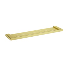 [44575] Cora Round Cornered Rectangle Cosmetic Shelf Brushed Gold