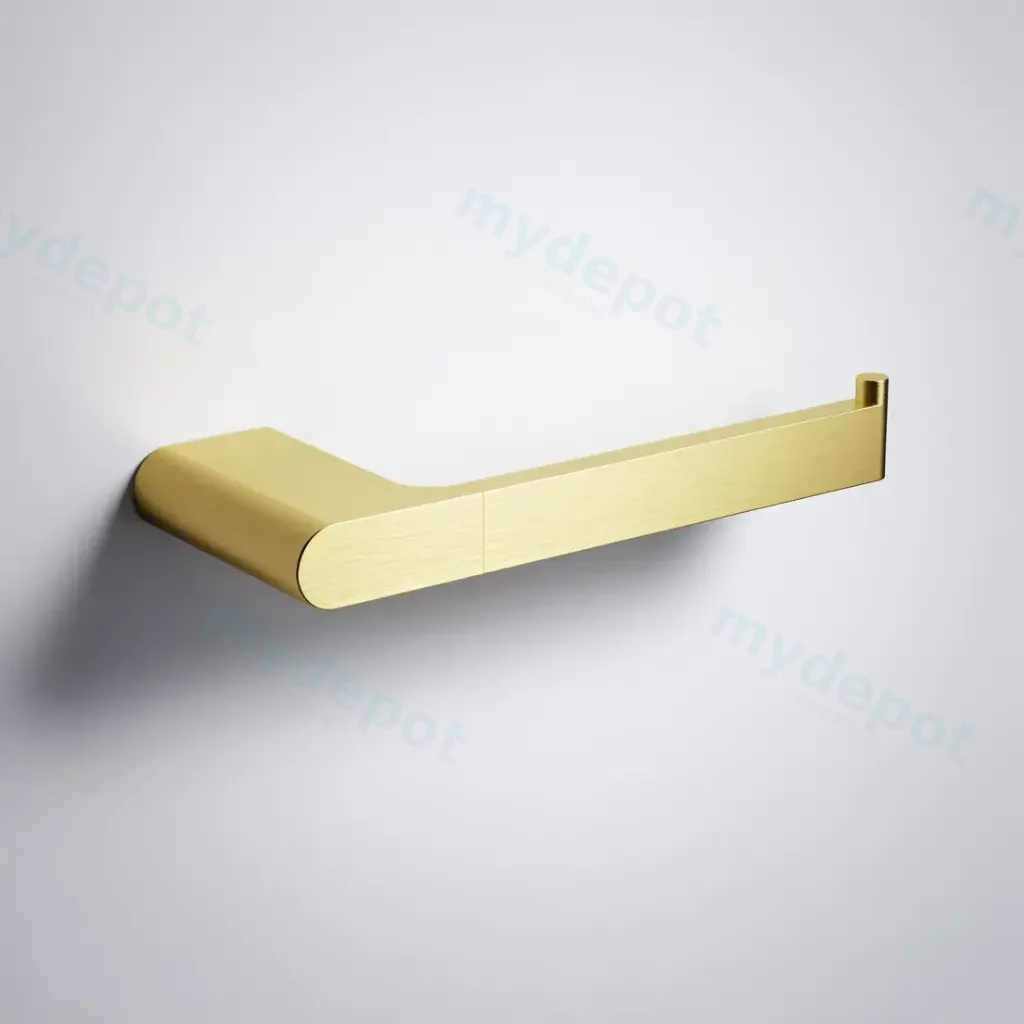 [44566] Cora Round Cornered Rectangle Towel Bar Brushed Gold