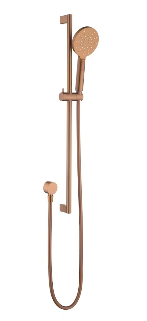 [44951] Cora Round Sliding Shower Set Brushed Copper