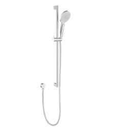 Cora Round Sliding Shower Set Brushed Stainless Steel