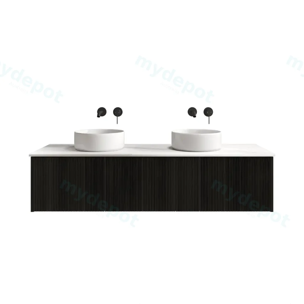 [98535/Cust-K155W-BO] 1500mm Customised Kiama Three Drawers Plywood Wall Hung Vanity Cabinet Only Bottega Oak