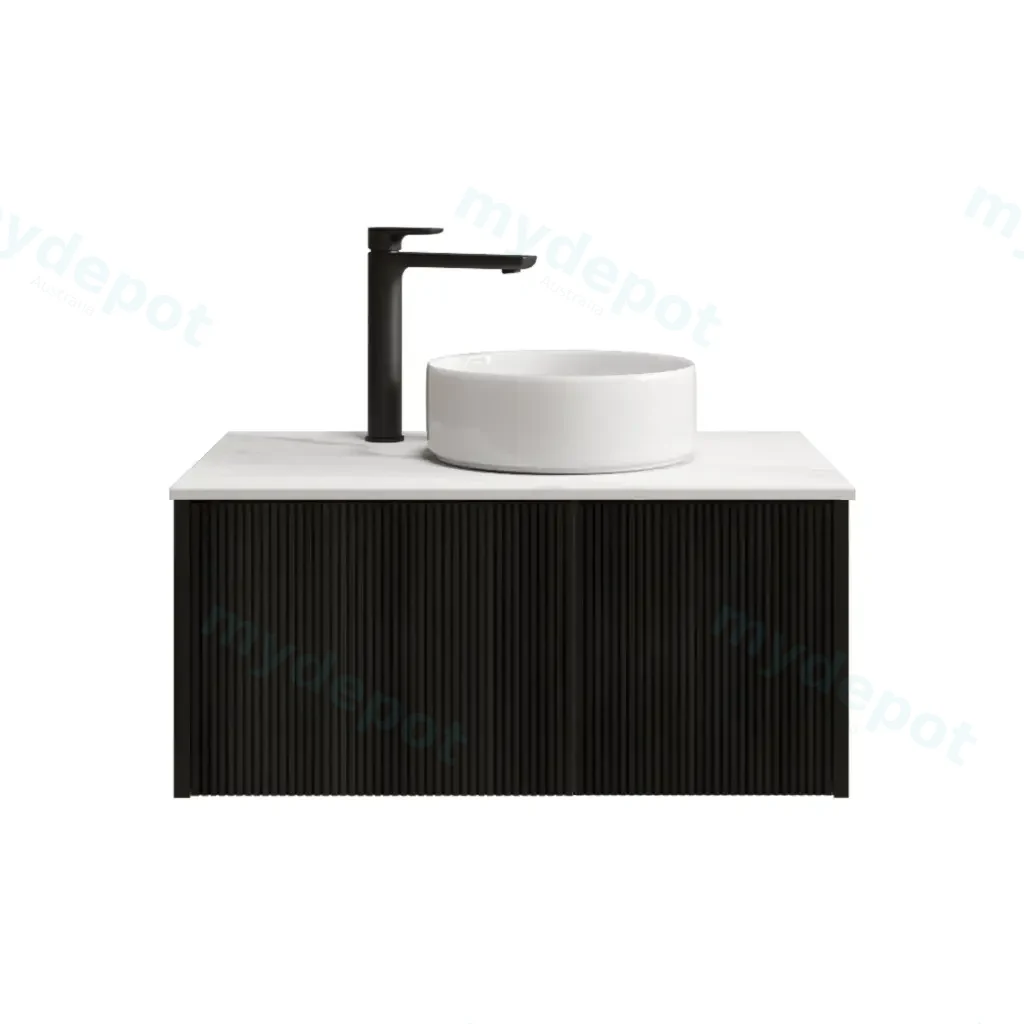 [98511/Cust-K800W-BO] 800mm Customised Kiama Plywood One Door One Drawer Wall Hung Vanity Cabinet Only Bottega Oak