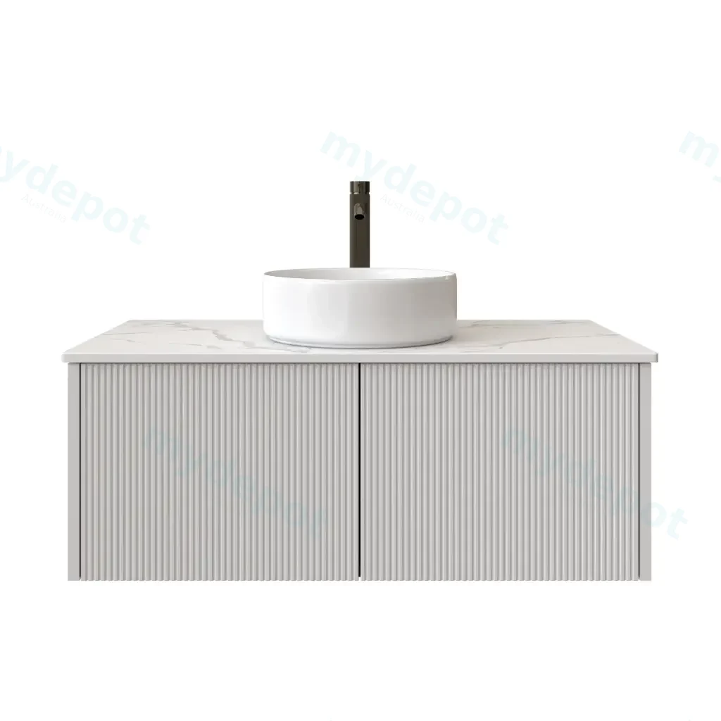 [98520/Cust-K950W-MW] 900mm Customised Kiama Two Drawers Plywood Wall Hung Vanity Cabinet Only Matte White