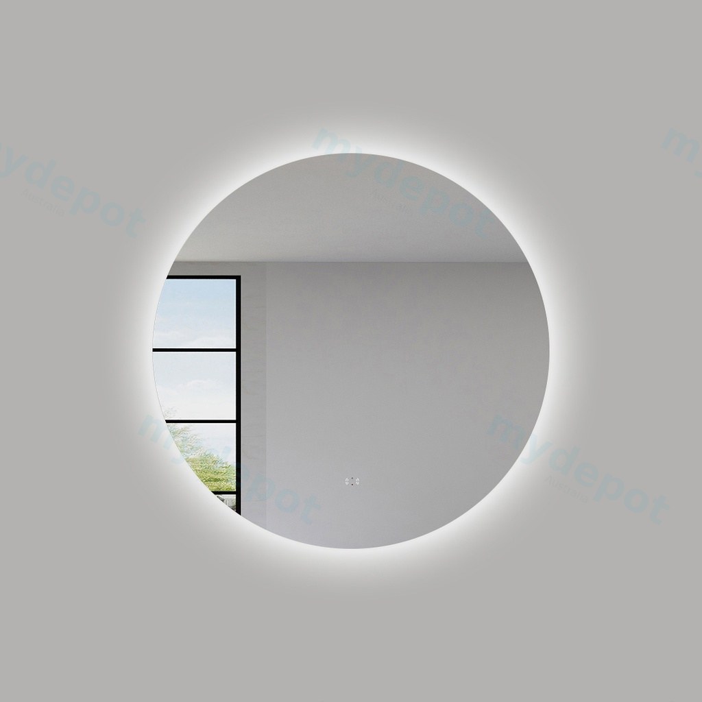 [86128/UL800BM] 800mm Round 3 Color Backlit LED Mirror With Touchless Sensor Switch